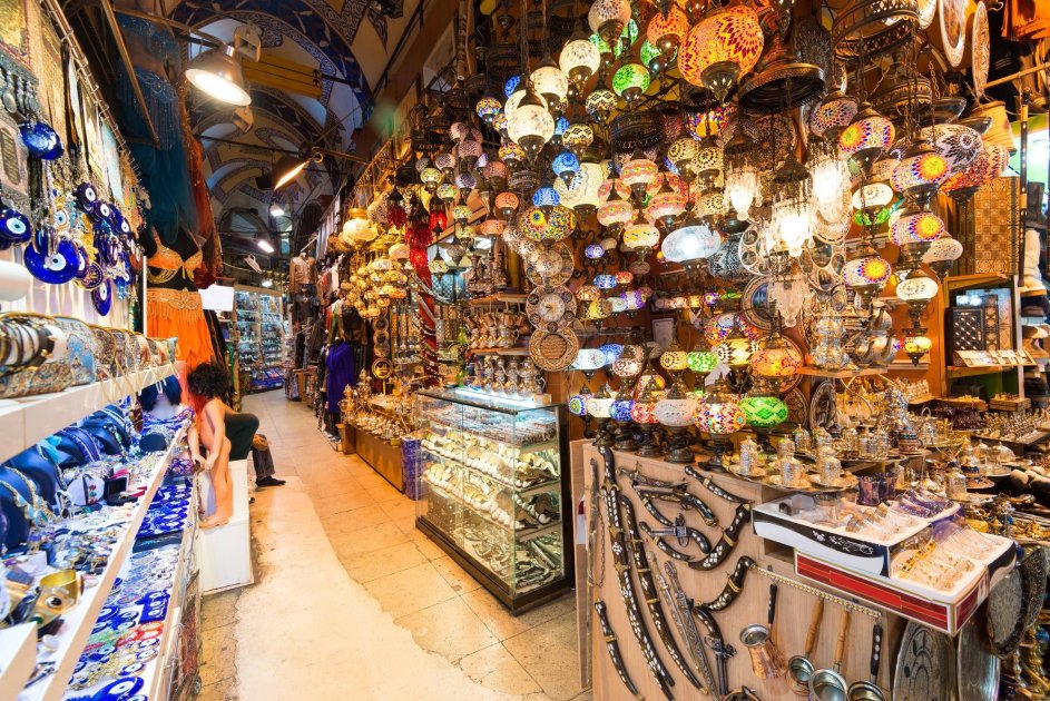 The Grand Bazaar in Istanbul — a series of shopping arcades