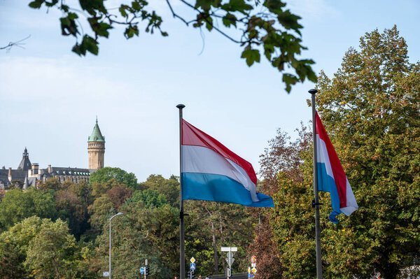 A panoramic view of Luxembourg's Old Town with the Adolphe Bridge