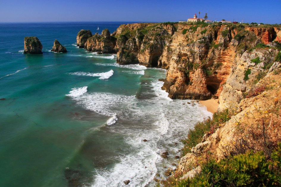 A spring landscape of the Portuguese coast during the warm season