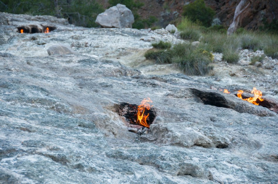 The Fires of the Chimera on a Mountain in Lycia