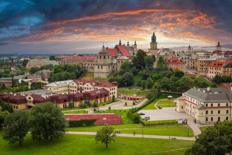 The architecture of Lublin's old town