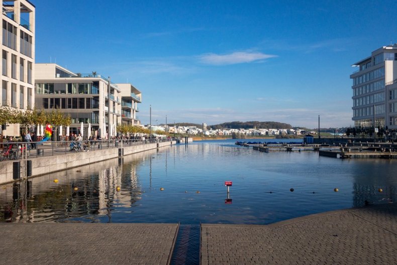 Phoenixsee in Dortmund on a sunny day