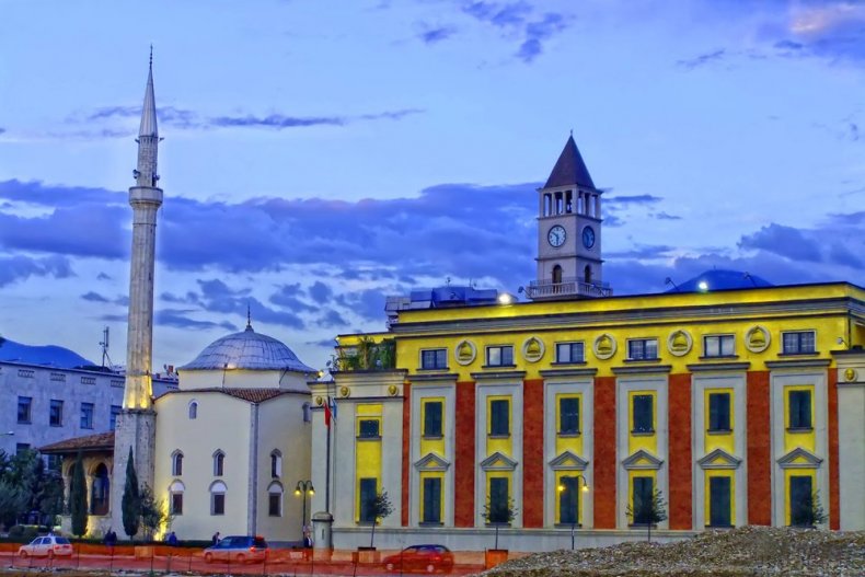 Efem Bey Mosque, Clock Tower, and Parliament Building
