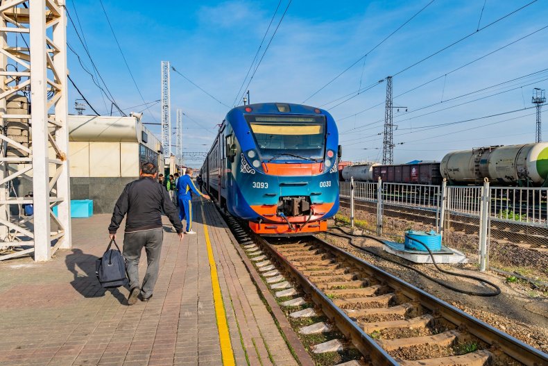 Estación de tren de Nur-Sultán, en el barrio de Saryarka