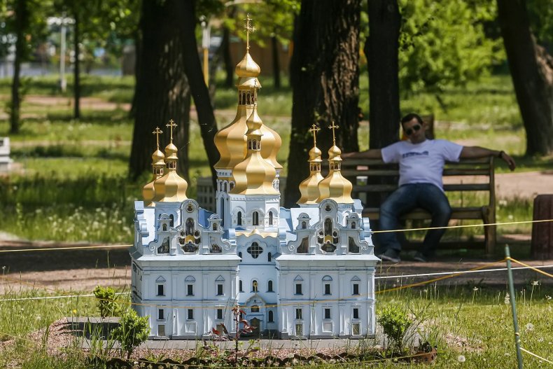 Atameken park miniature map of Kazakhstan in Astana