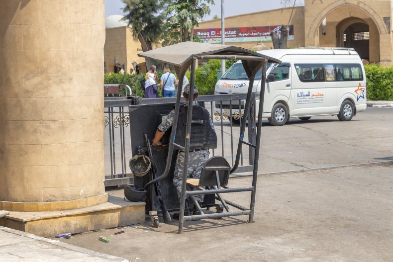 Las fuerzas de seguridad egipcias en la calle