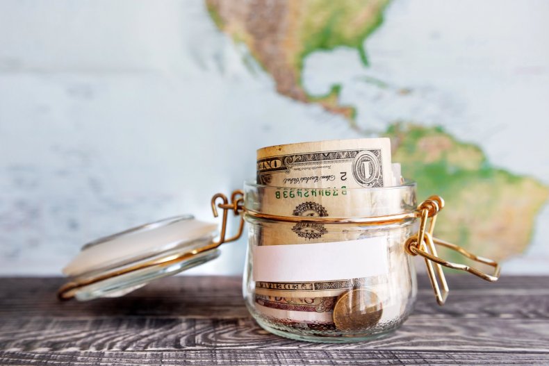 Hucha para ahorrar dinero para un viaje