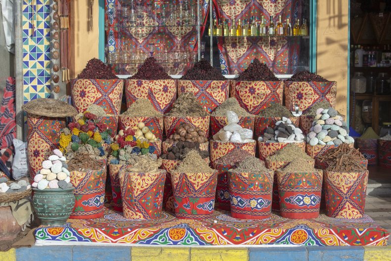 Un mercado tradicional de especias en Egipto